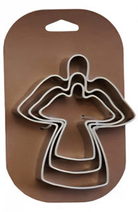 Stainless Steel Holiday Cookie Cutters on Card, Set of 3, 5 Styles