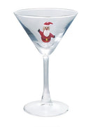 4 oz. Martini Glass with Hand-Blown Holiday Figure, 8 Styles