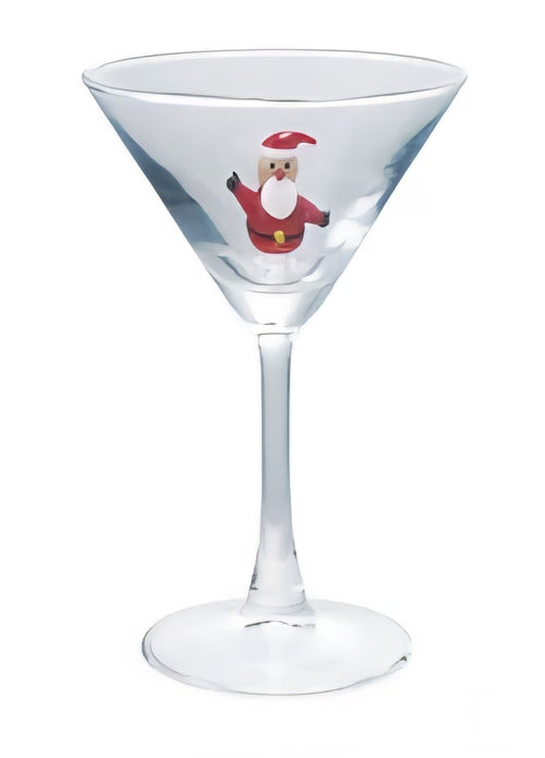 4 oz. Martini Glass with Hand-Blown Holiday Figure (Sold Separately)