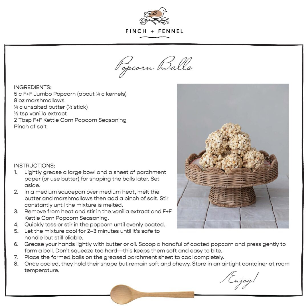 Kettle Corn Popcorn Seasoning | Finch + Fennel