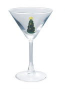 4 oz. Martini Glass with Hand-Blown Holiday Figure, 8 Styles