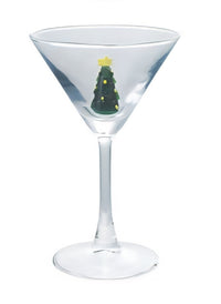 4 oz. Martini Glass with Hand-Blown Holiday Figure, 8 Styles