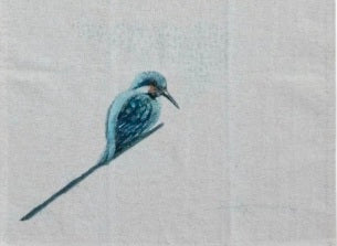 Cotton & Linen Printed Tea Towel w/ Bird, 4 Styles