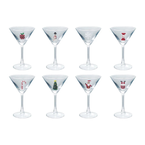 4 oz. Martini Glass with Hand-Blown Holiday Figure (Sold Separately)