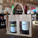 Burlap Tote Bag 7.5"L x 5.9"H x 3.5"W