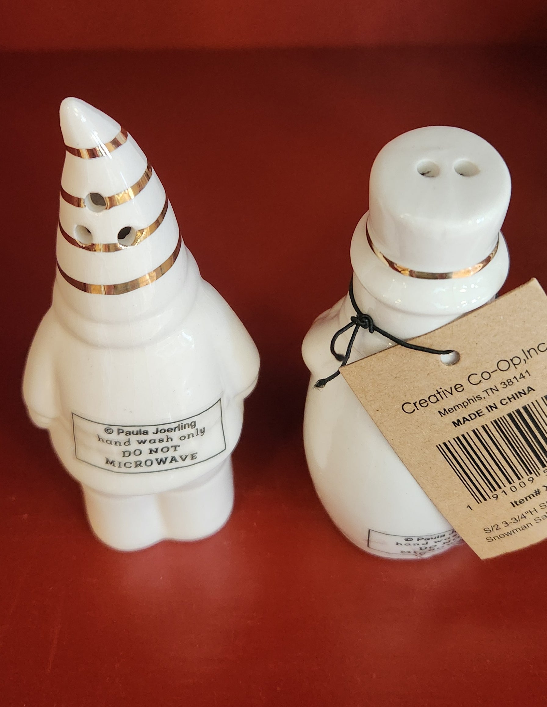 Stoneware Santa & Snowman Salt & Pepper Shaker Set