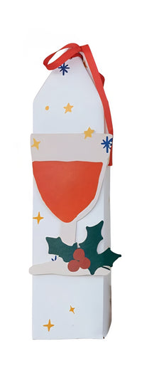 Wine Gift Box with 3D Cocktail/Bottle, 4 Styles - Handmade Recycled Paper