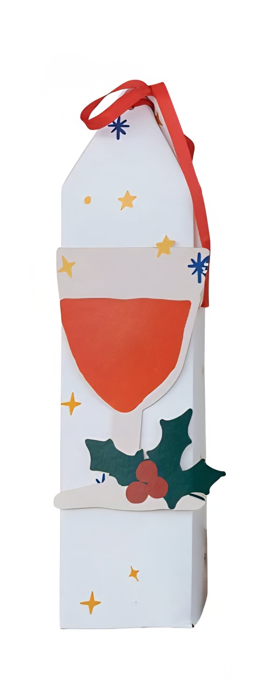 Wine Gift Box with 3D Cocktail/Bottle, 4 Styles - Handmade Recycled Paper