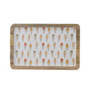 Ice Cream Enameled Mango Wood Platter