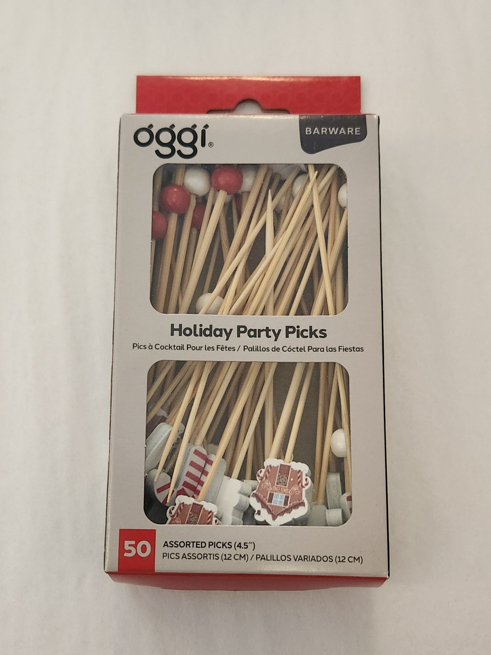 Candy Cane Picks - 50 assorted pieces