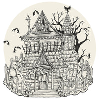 Hester & Cook Die-Cut Coloring Haunted House Placemat