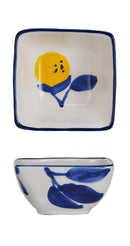 Hand-Painted Stoneware Dish w/ Lemons, 4 Styles