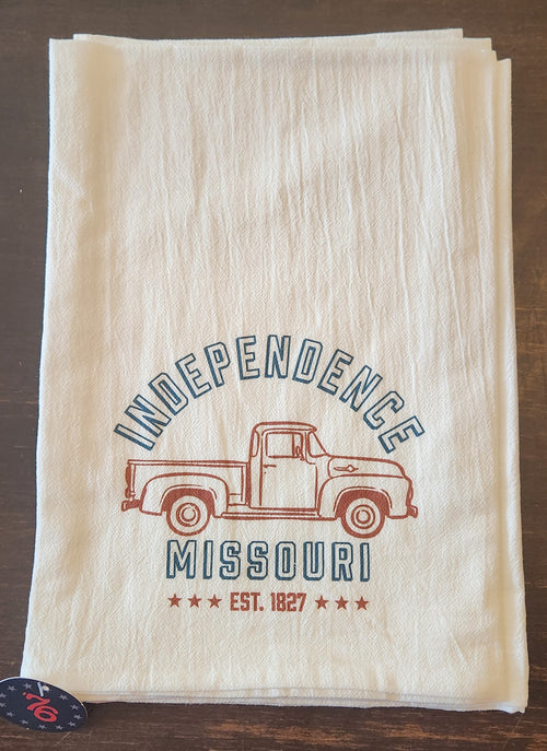 Vintage Truck - Custom Independence Missouri Cotton Tea Towel