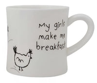 Stoneware Mug with Chickens, 2 Styles