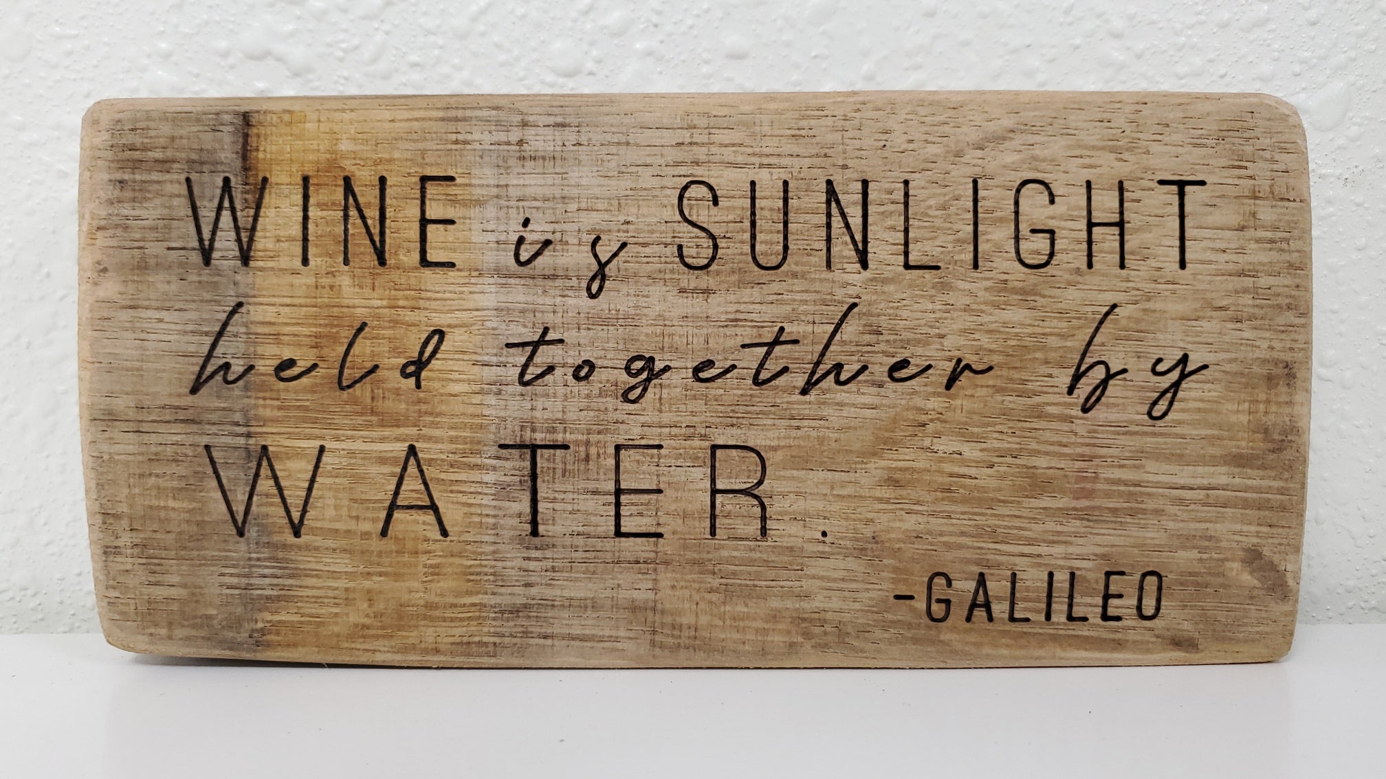 Barrel Wood Shelf Art