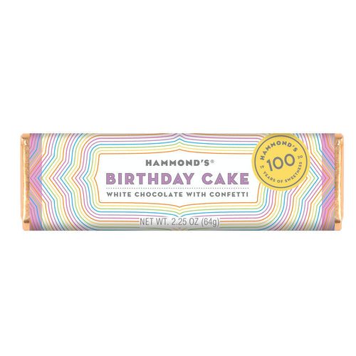Birthday Cake White Chocolate Candy Bar | Hammond's