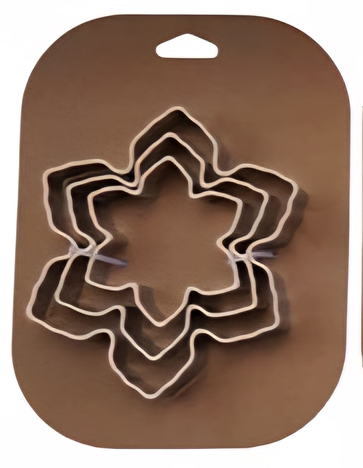 Stainless Steel Holiday Cookie Cutters on Card, Set of 3, 5 Styles