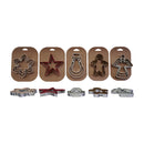 Stainless Steel Holiday Cookie Cutters on Card, Set of 3, 5 Styles