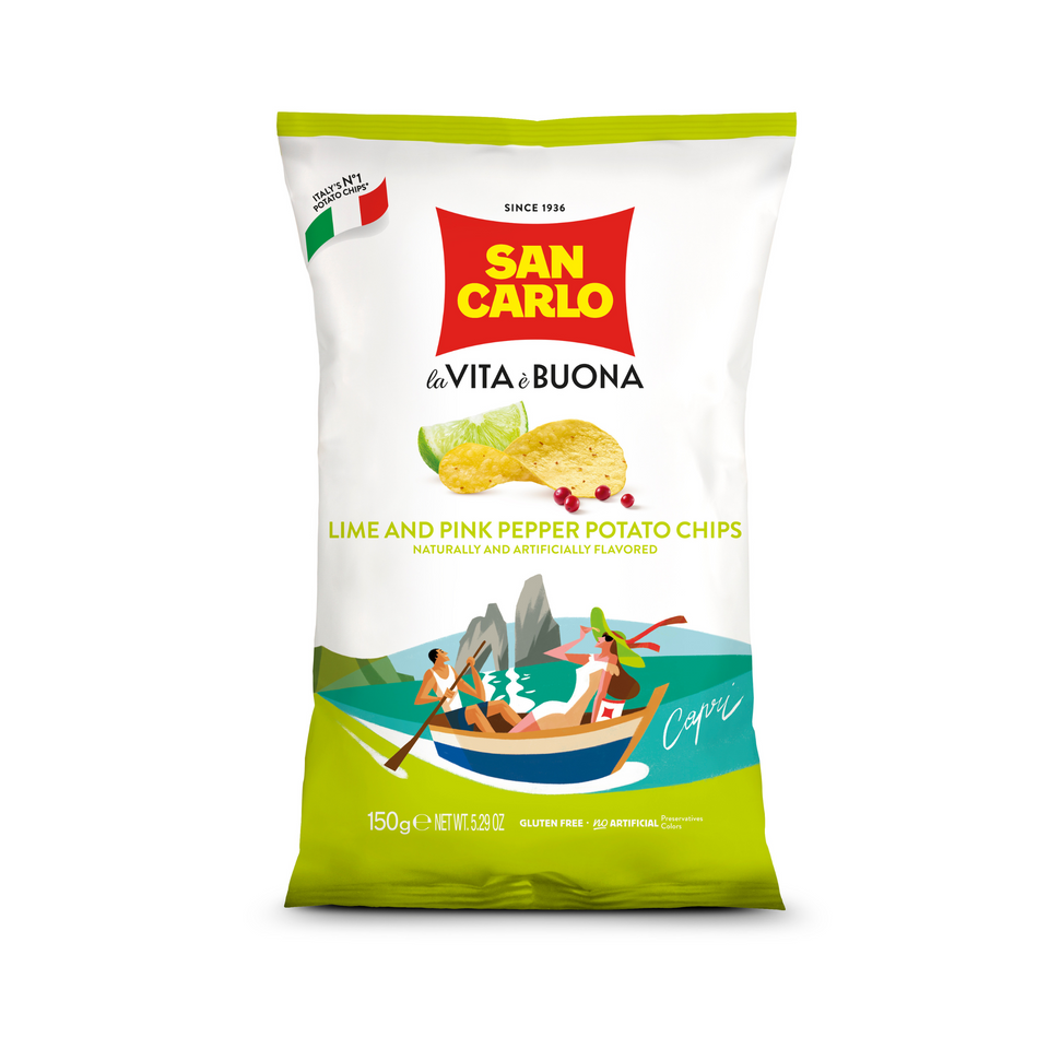 Zia Pia Lime and Pink Pepper Chips 150g