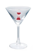 4 oz. Martini Glass with Hand-Blown Holiday Figure, 8 Styles
