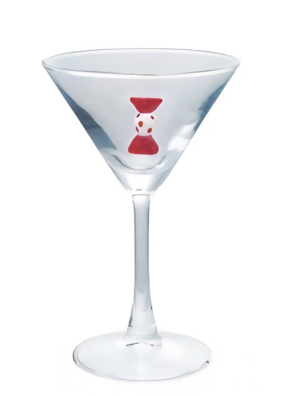 4 oz. Martini Glass with Hand-Blown Holiday Figure, 8 Styles