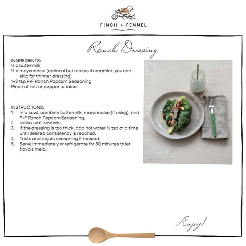 Ranch Popcorn Seasoning | Finch + Fennel