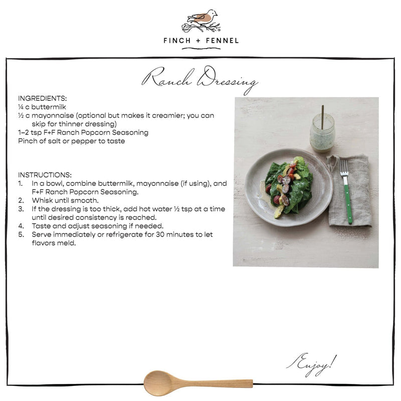 Ranch Popcorn Seasoning | Finch + Fennel
