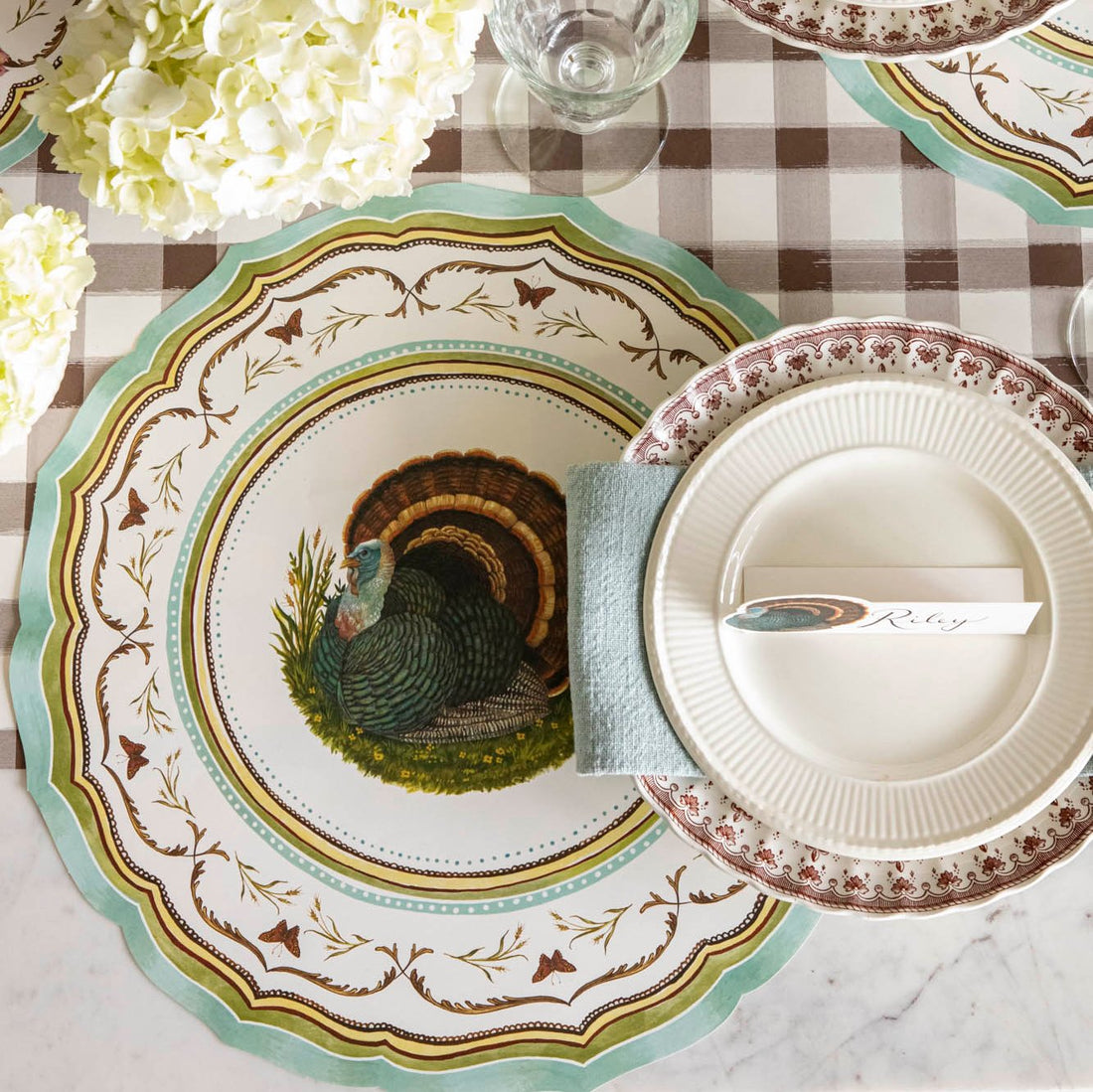 Hester & Cook Die-cut Heritage Turkey China Placemat