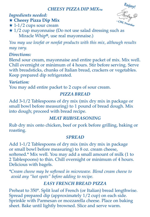 Cheesy Pizza Dip Mix | Country Home Creations