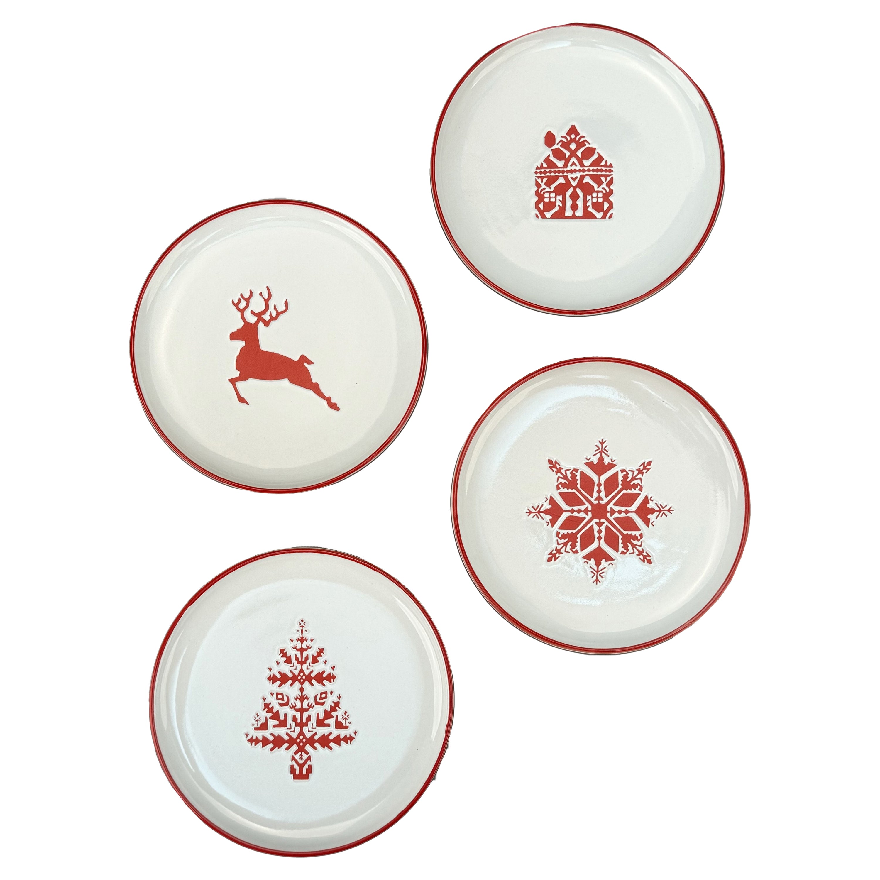 BIA Cordon Bleu Set of 4 Assorted Holiday Plates