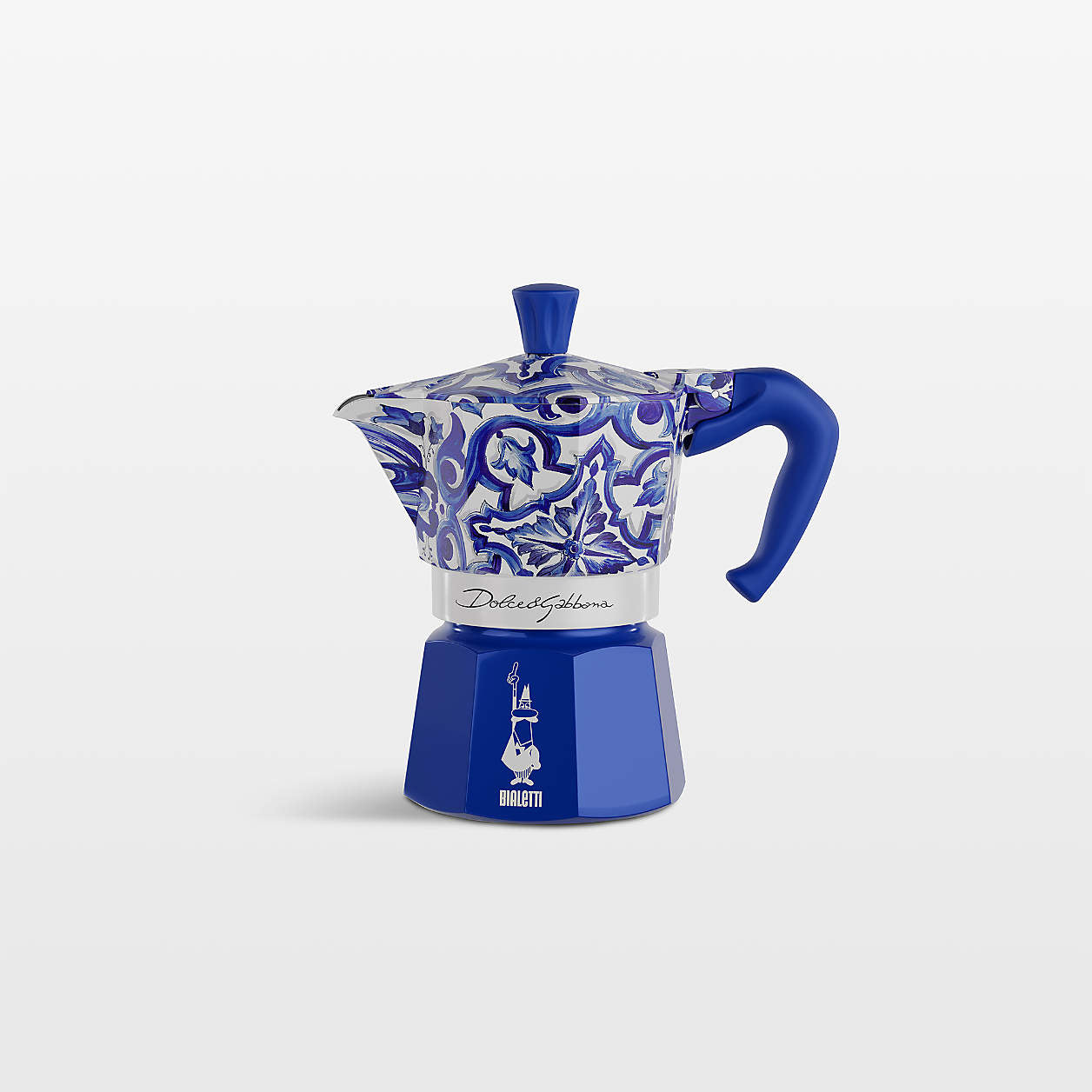 Bialetti Moka Dolce & Gabbana Blue Mediterraneo 3-Cup Espresso Maker