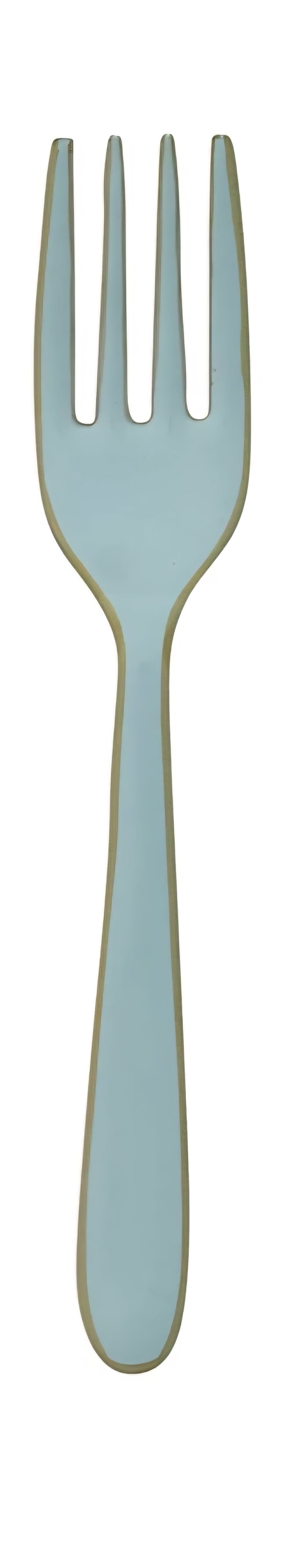 Enameled Stainless Steel Fork with Colored Edge, 3 Colors