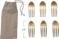 Stainless Steel Cheese Markers/Gold/Set 6
