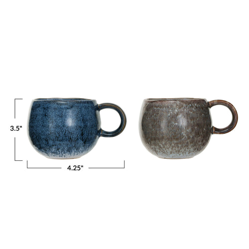 16 oz. Stoneware Mug, 2 Colors (Each One Will Vary)