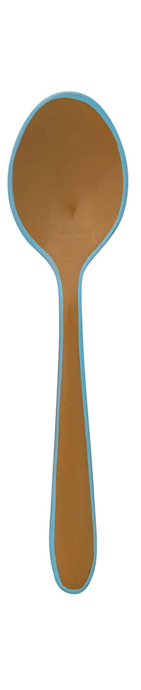 Enameled Stainless Steel Spoon with Colored Edge, 3 Colors