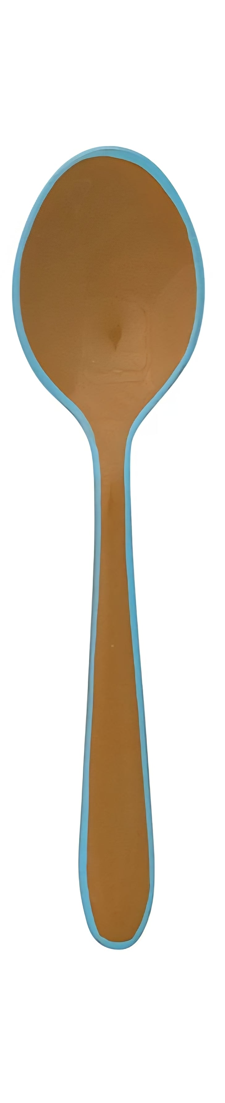 Enameled Stainless Steel Spoon with Colored Edge, 3 Colors