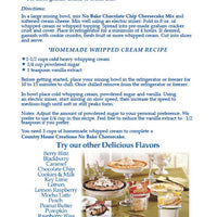 Country Home Creations No Bake Chocolate Chip Cheesecake Mix