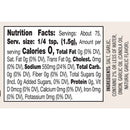 Nutrition facts label for a very small amount of product with minimal ingredients.