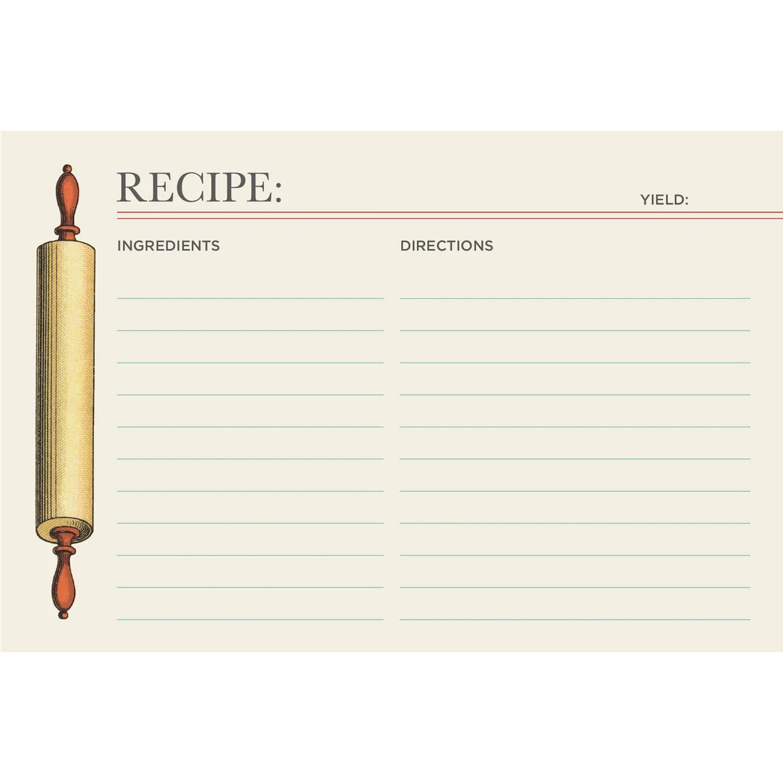 Rolling Pin Recipe Card | Hester & Cook