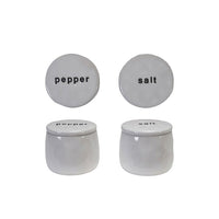 Round Salt & Pepper Stoneware Pinch Pots