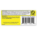 Back of a food package with nutritional facts, ingredients, and storage instructions on a white background.