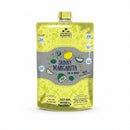 Yellow and gray package of 'Skinny Margarita in a Bag' with cocktail illustrations.