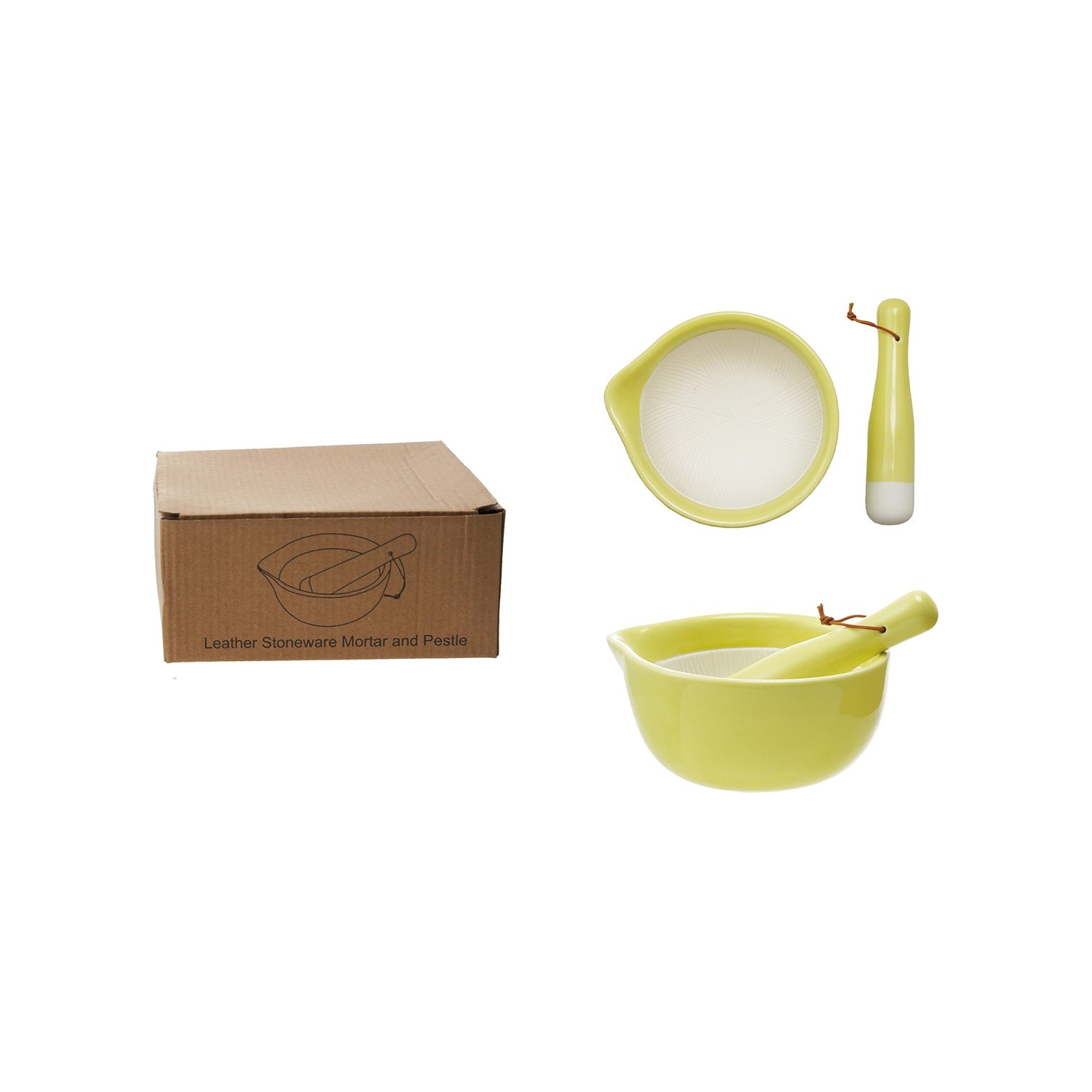 Ceramic Mortar & Pestle - 6" x 5.25" | Hazel Mazel