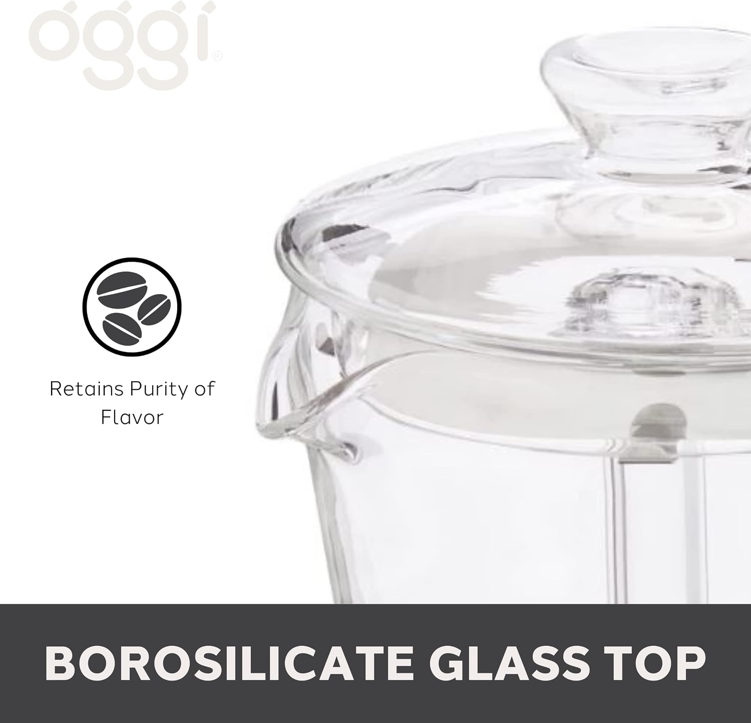 Stovetop Espresso Maker - 4 Cup Borosilicate Glass Moka Pot | OGGI