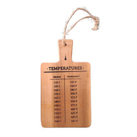 Temperature Conversions Wooden Cutting Board