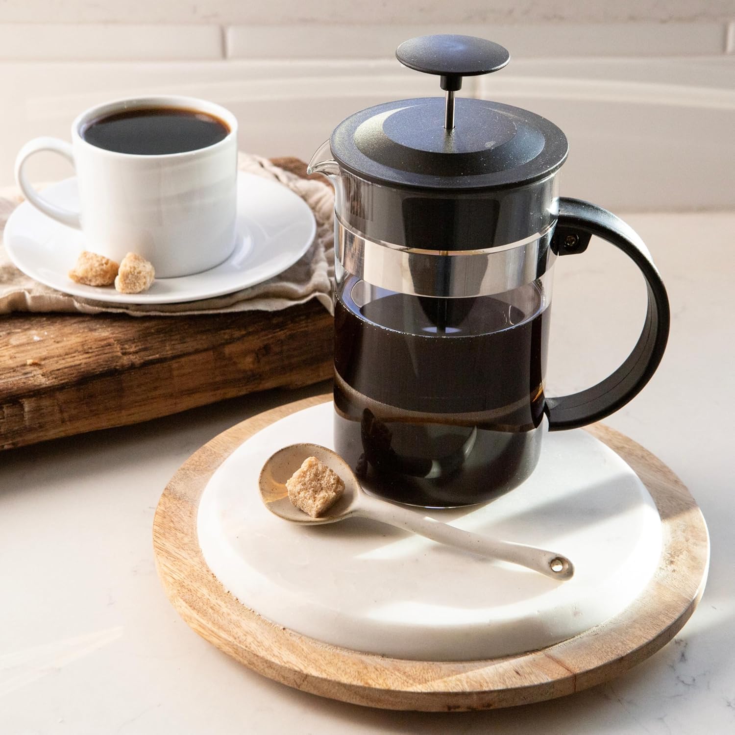 Triple Mesh Filter French Press Coffee Maker - 3 Cup | OGGI
