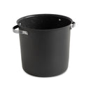 A black stock pot on a white background.