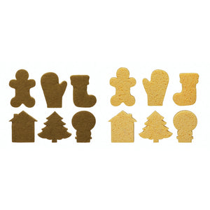 Two-Sided Sisal and Cellulose Holiday Icon Shaped Sponge