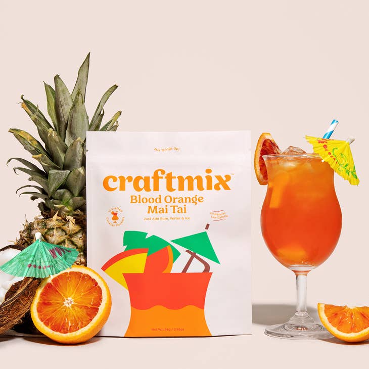 Craftmix Blood Orange Mai Tai Cocktail/Mocktail Drink Mixer Packet