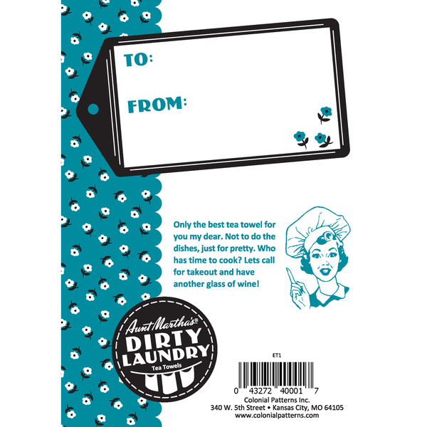 Aunt Martha's® Dirty Laundry Tea Towel & Greeting Card-Shake Things Up